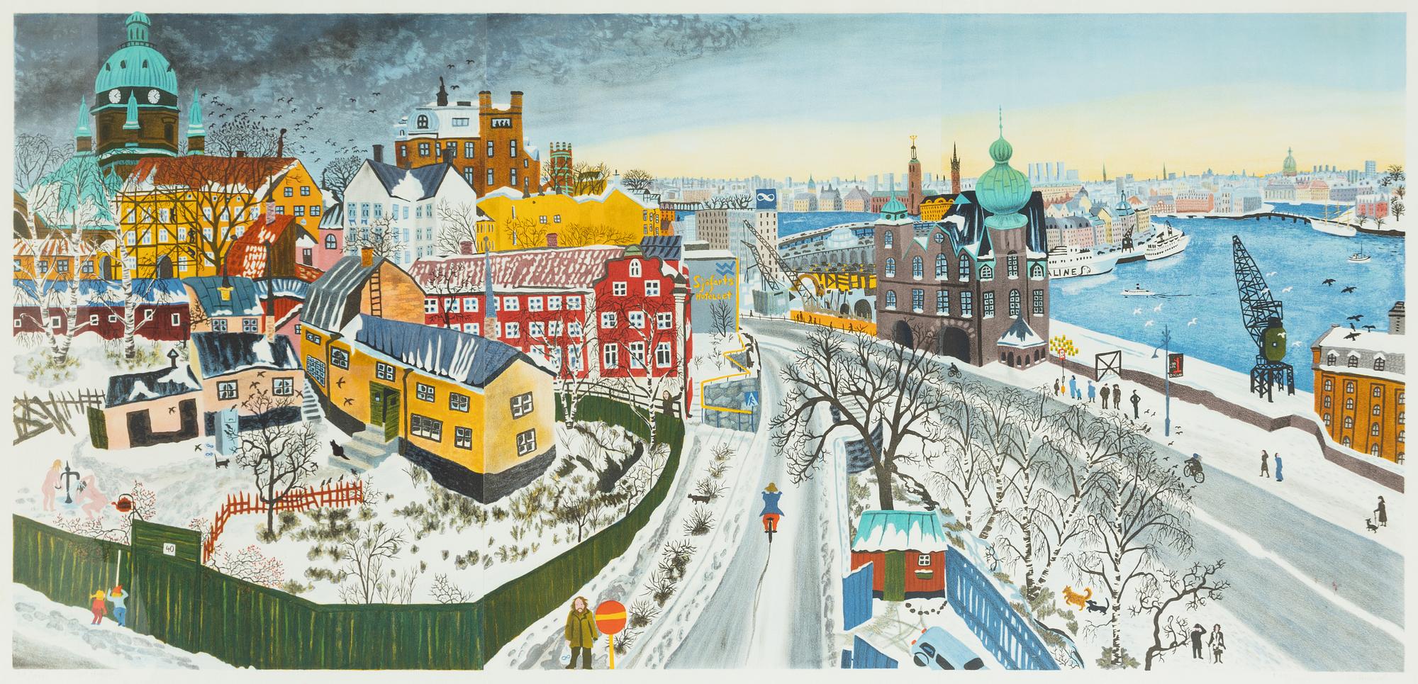 Mona Huss Walin, View from Åsögatan towards Stadsgården and Gamla Stan, Stockholm,