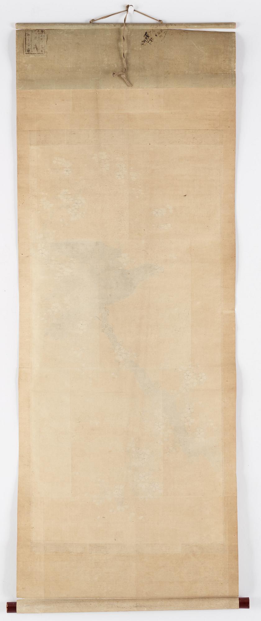 RULLMÅLNINGAR, två stycken, tusch och färg på papper och siden. Kina samt Japan, 1900-tal.