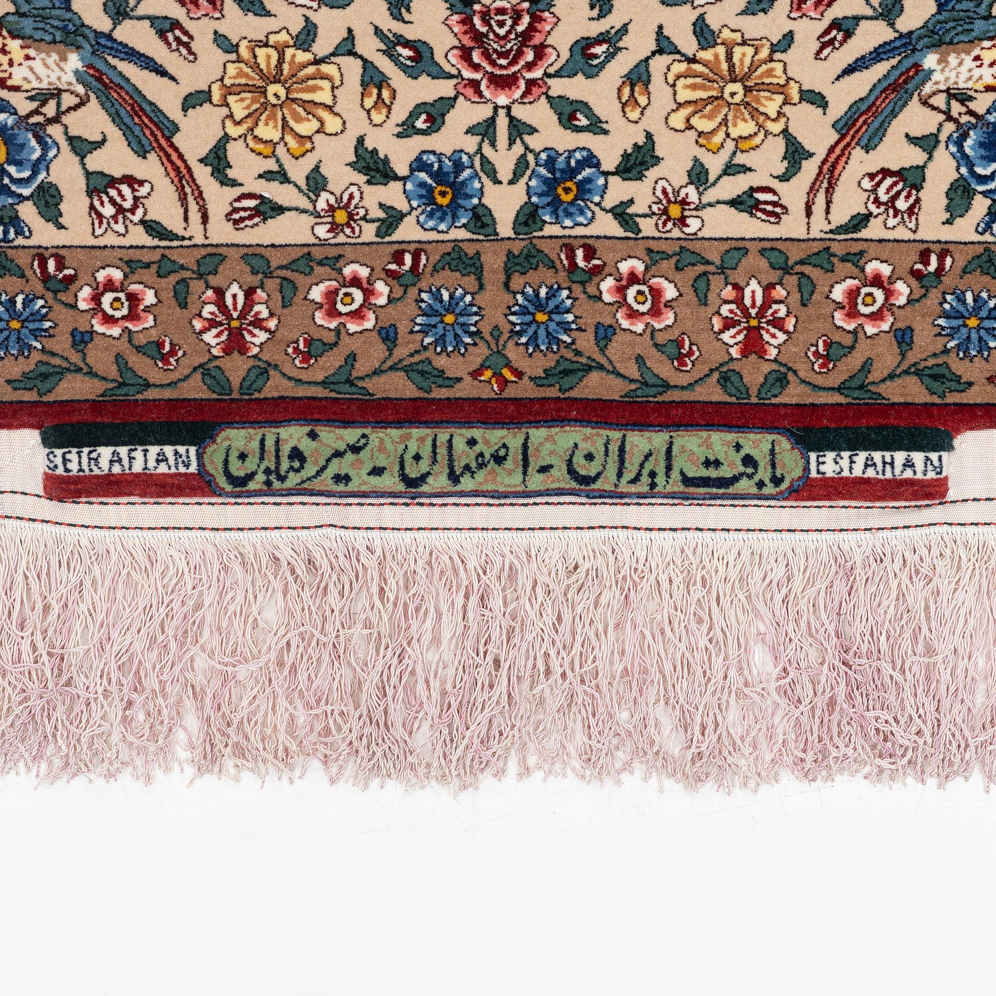A, 'Golo Bolbol' rug, Isfahan, signed (Mahmoud and Mohammad Reza) Seirafian, c. 230 x 147 cm.