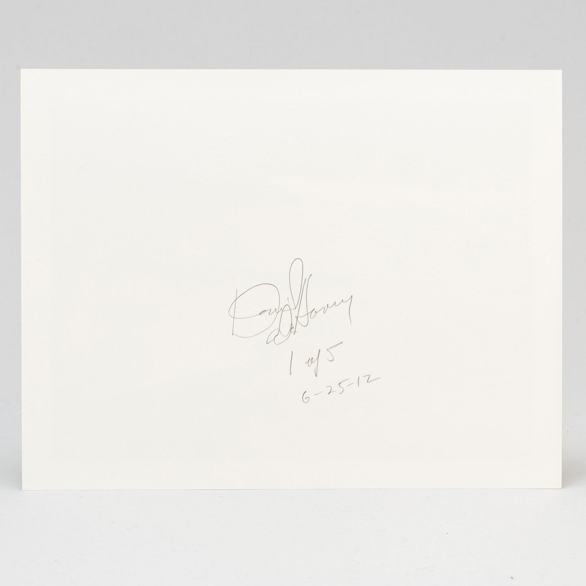 DAVID ALAN HARVEY, photograph signed and numbered 1/5 and dated on verso.