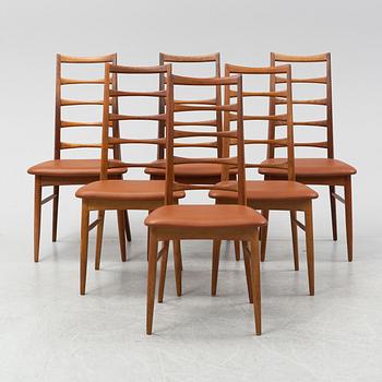 Niels Kofoed, six 'Lis' chairs, Koefods Möbelfabrik, Hornslet, Denmark.