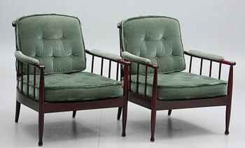 FÅTÖLJER, ett par, "Skrindan", Kerstin Holmquist, OPE-möbler.