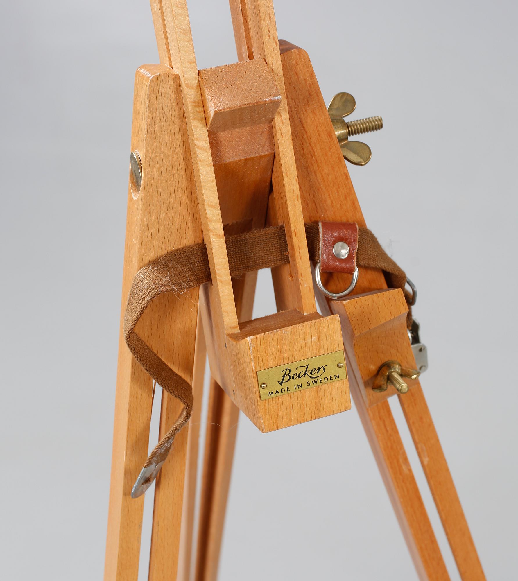 STAFFLIER, 3 st, samt MÅLARLÅDA, bl a Beckers, 1900-talets andra hälft.