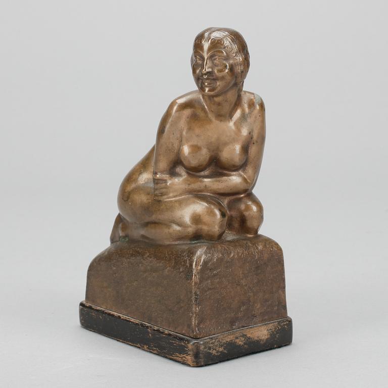 OLOF AHLBERG, skulptur, brons, signerad och daterad 1912.