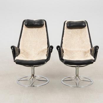 Bruno Mathsson, a pair of armchairs, "Jetson" for DUX, late 20th century.