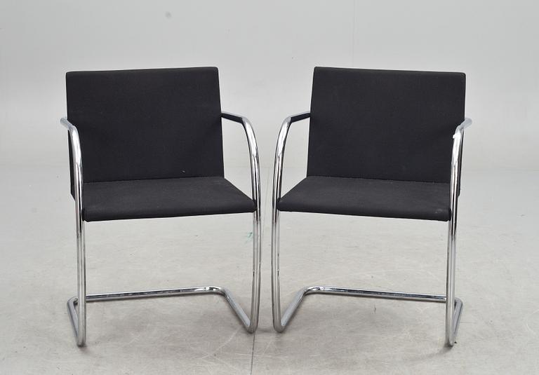 KARMSTOLAR, "Brno", Mies van der Rohe, Knoll Studio, stämpelmärkta.
