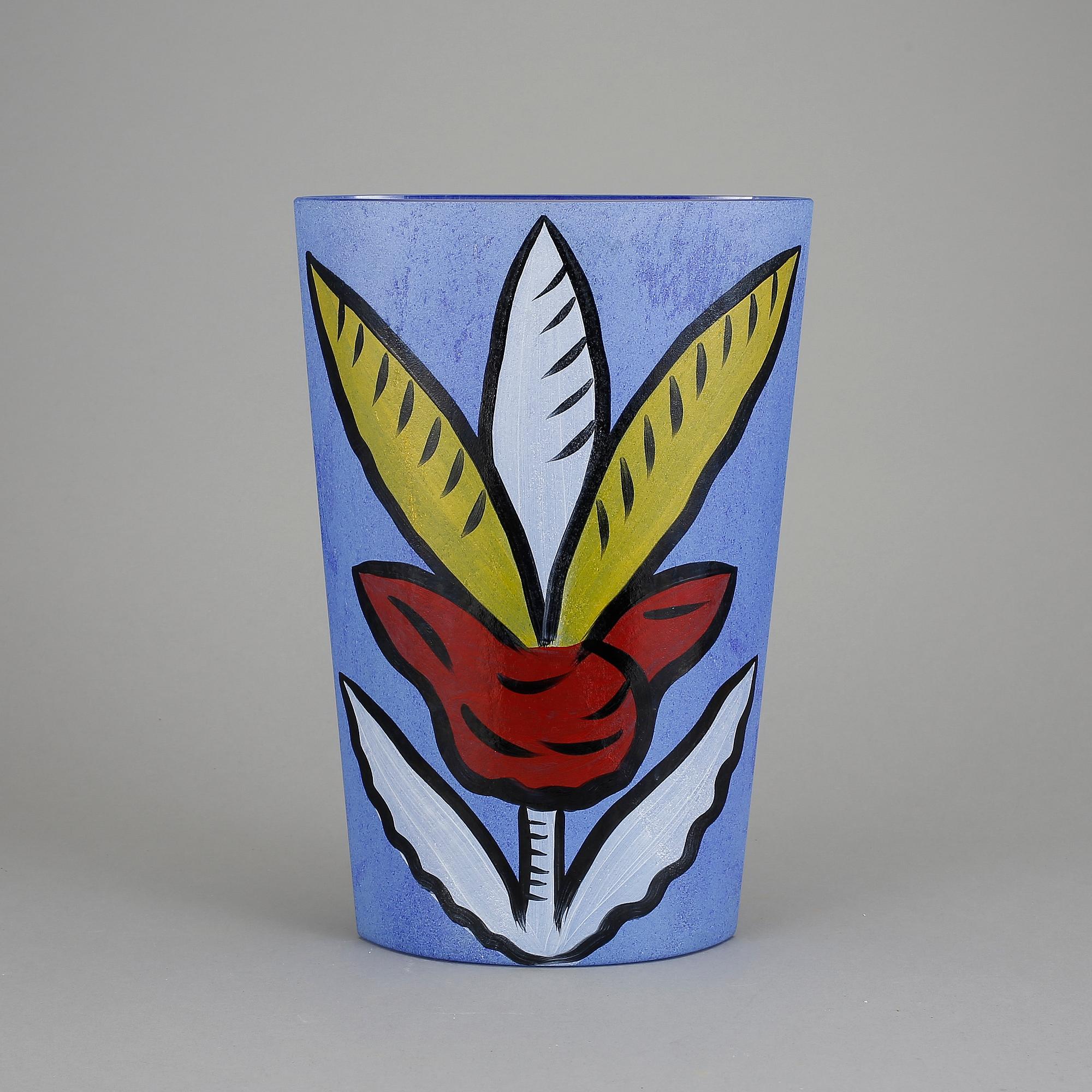 VAS, glas. "Moon-flower", Ulrica Hydman-Vallien, Kosta Boda, 2000-tal.