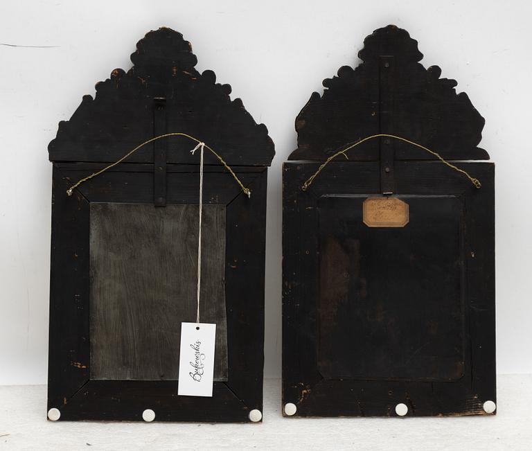 A pair of Baroque style mirrors, circa 1900.