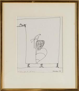 HANS VIKSTEN, Ink, signed and dated -77.