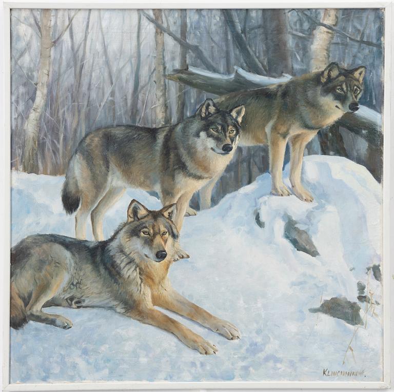 Slava Kliuchnikov, Vintermotiv med tre vargar.