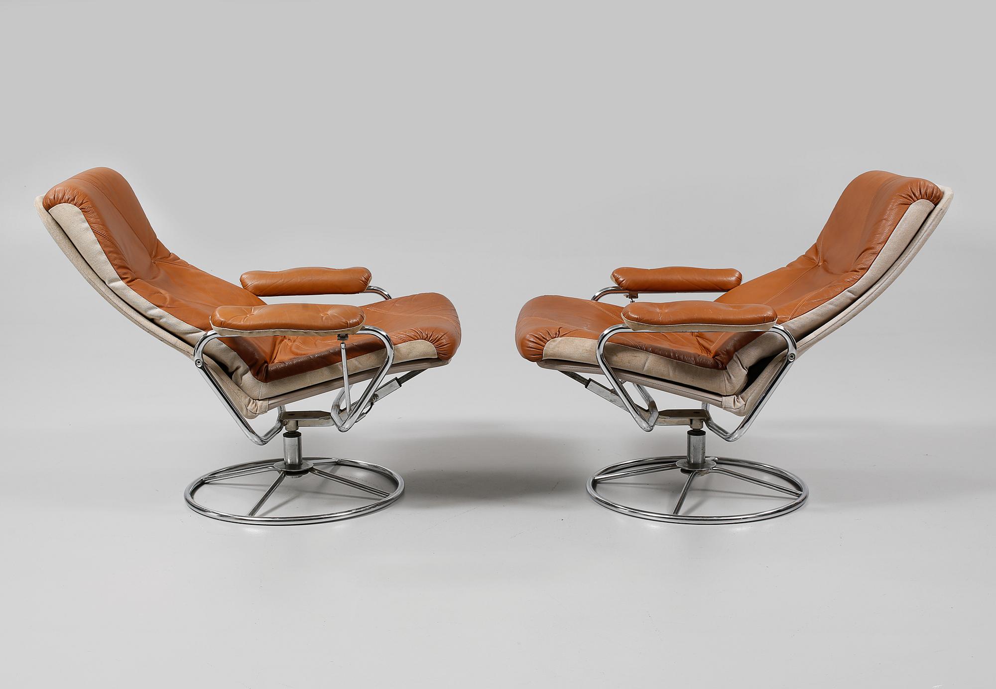 FÅTÖLJER, ett par, Sverige, 1960/1970-tal.