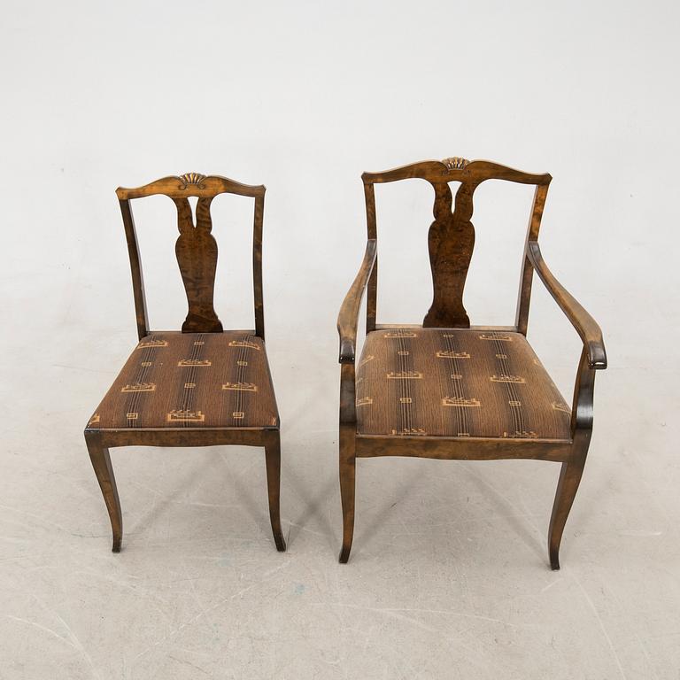 Chairs 10 pcs and armchairs 2 pcs 1920s.