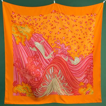 A scarf  "Contre-Courant" by HERMES.