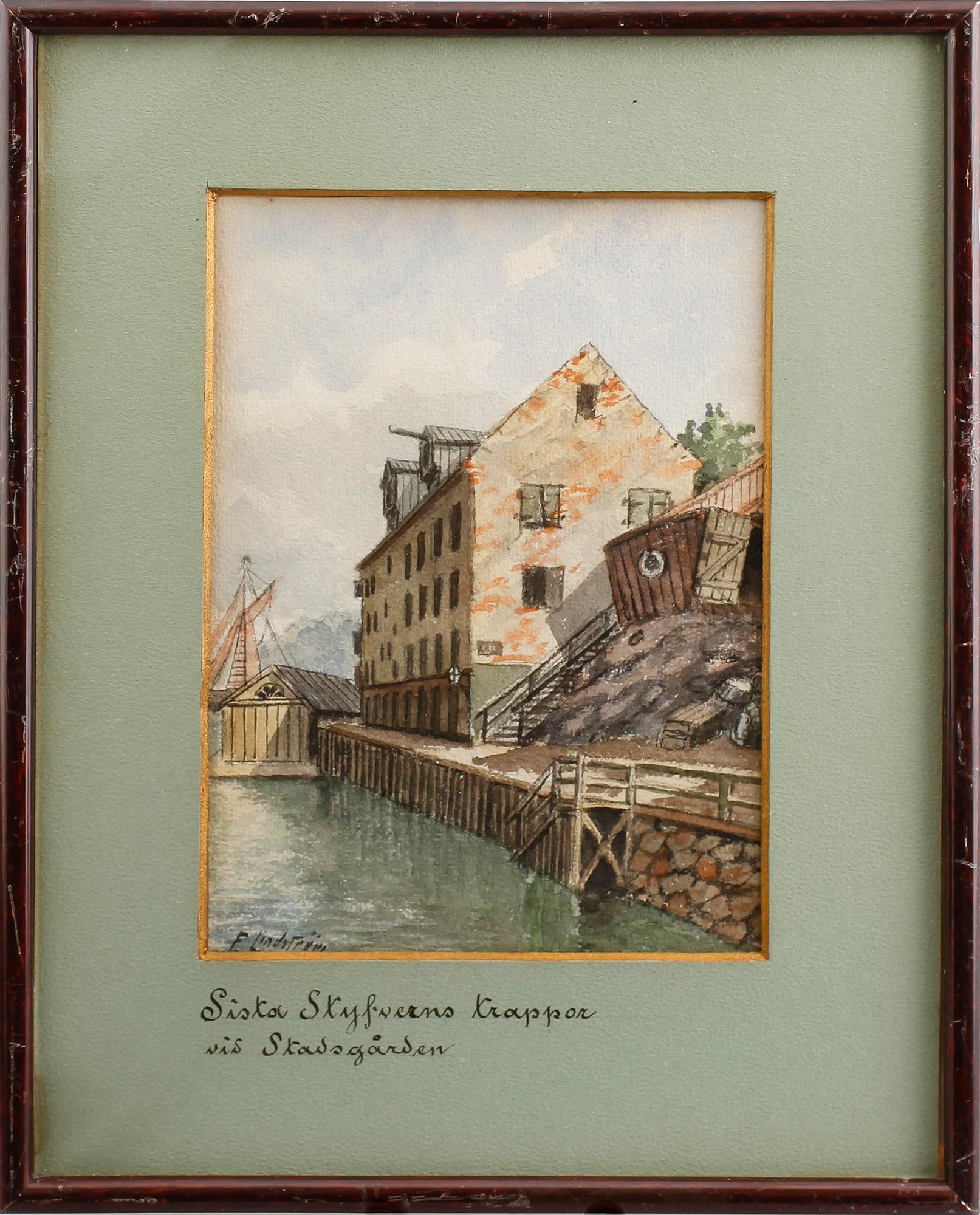 FRITZ LINDSTRÖM, 10 st, akvareller, signerade.