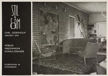 Carl Cederholm, a Swedish Modern armchair, Stil & Form, Stockholm, 1940s-50s.