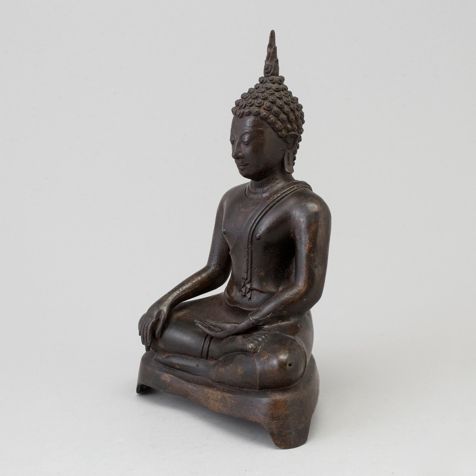 BUDDHA, brons. Thailand, troligen 1800-tal.