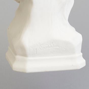 FOUR PARIAN BUSTS AND A FIGURE, Gustafsberg ca 1900.