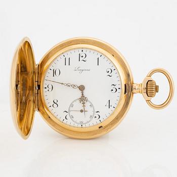 Longines, pocket watch, hunter, 55 mm.