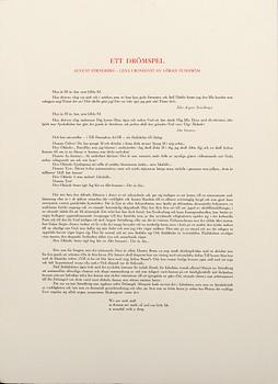 LENA CRONQVIST, litografier, 2 st, ur "August Strindberg Ett Drömspel", signerad och numrerad 83/170.
