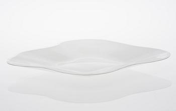 ALVAR AALTO, GLASSKULPTUR, 4 DELAR. Aalto-blomman. Sign. Alvar Aalto. Iittala 1980/90-talet.