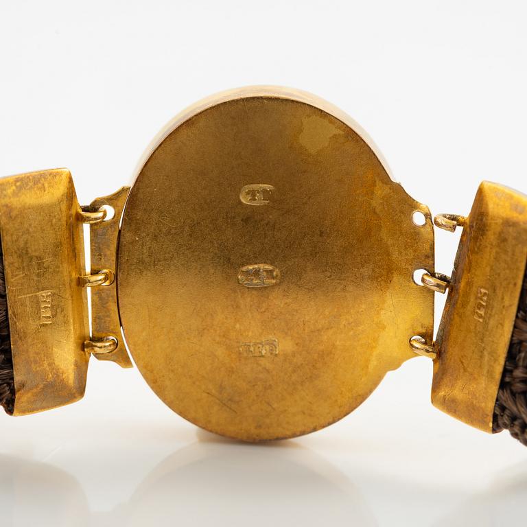 Armband hårarbete och 14K guld.