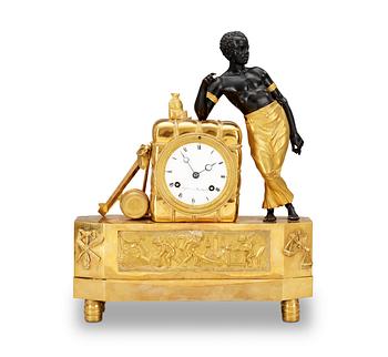 A late Gustavian early 19th Century mantel clock by Carlsson in Stockholm.