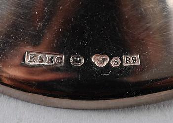 COCKTAILGLAS, 12 st, silver, Ceson, Göteborg 1970-tal. Vikt ca 654 g.