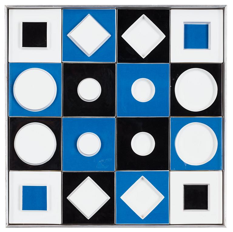 VICTOR VASERELY, relief, Rosenthal, Tyskland ca 1973.