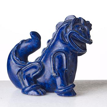 Wilhelm Kåge, a stoneware sculpture of a dragon puppy, Gustavsberg studio, Sweden 1940-50's.