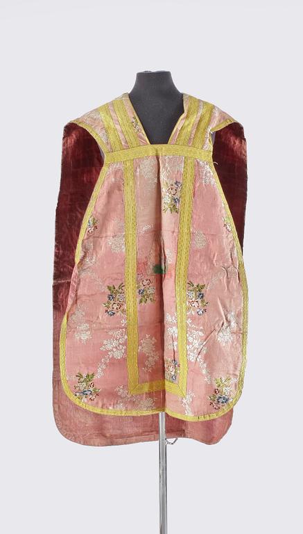 MÄSSHAKE samt STOLA, textil, 1800-tal.