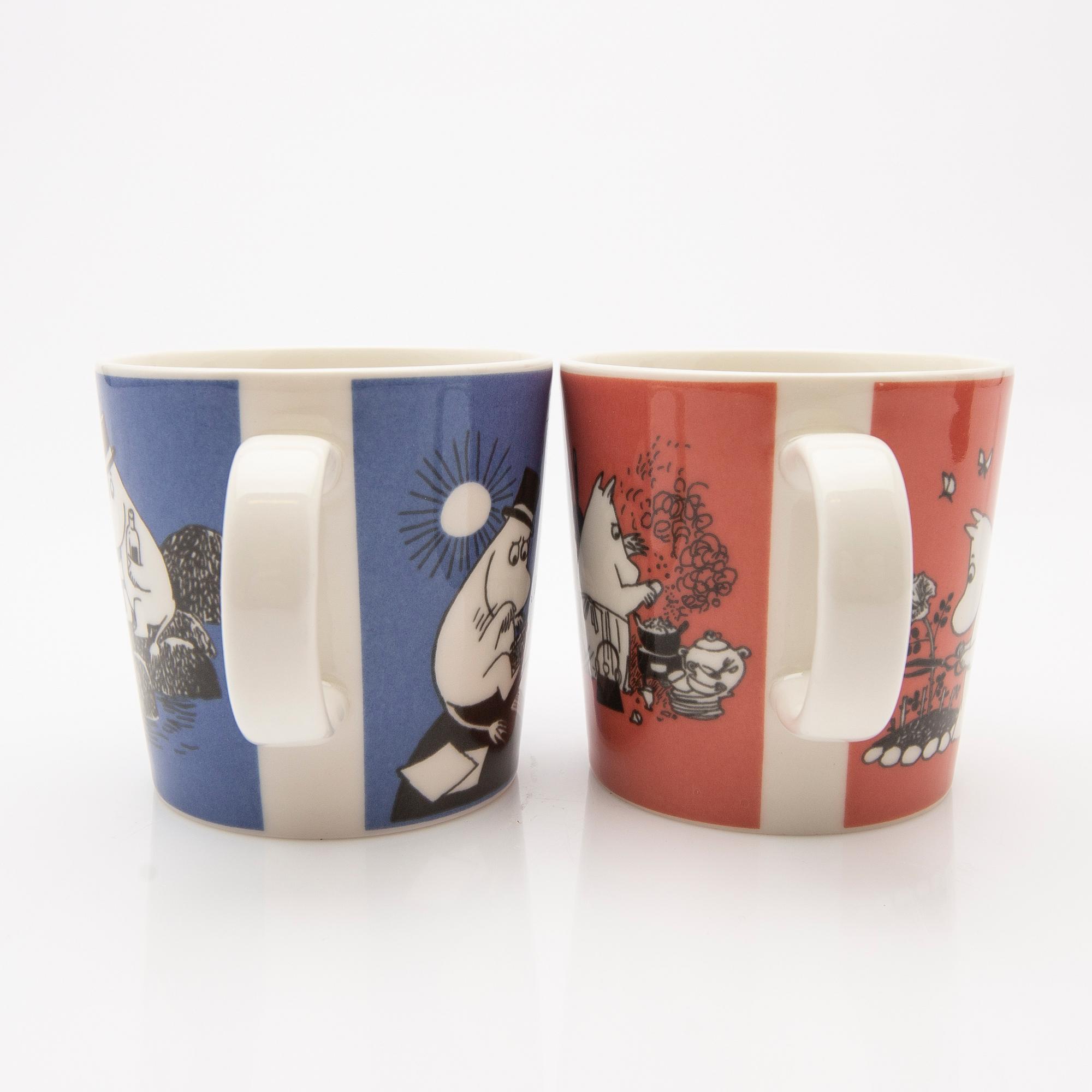 Moomin mugs, 2 pcs, Arabia, Finland, 1990-1999.
