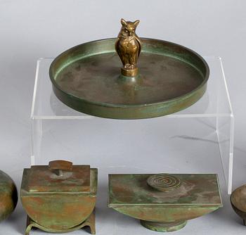 PARTI BRONS, 6 delar, brons, Sune Bäckström, 1900-talets första hälft.