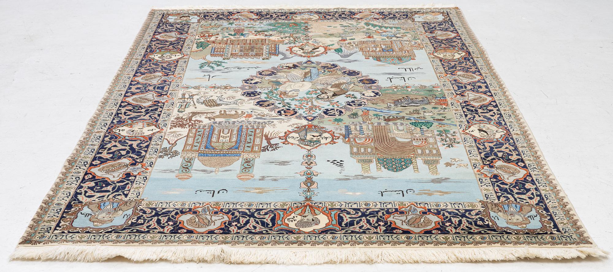 Matta, semiantik Täbris, "4 årstiderna", 284 x 173 cm.