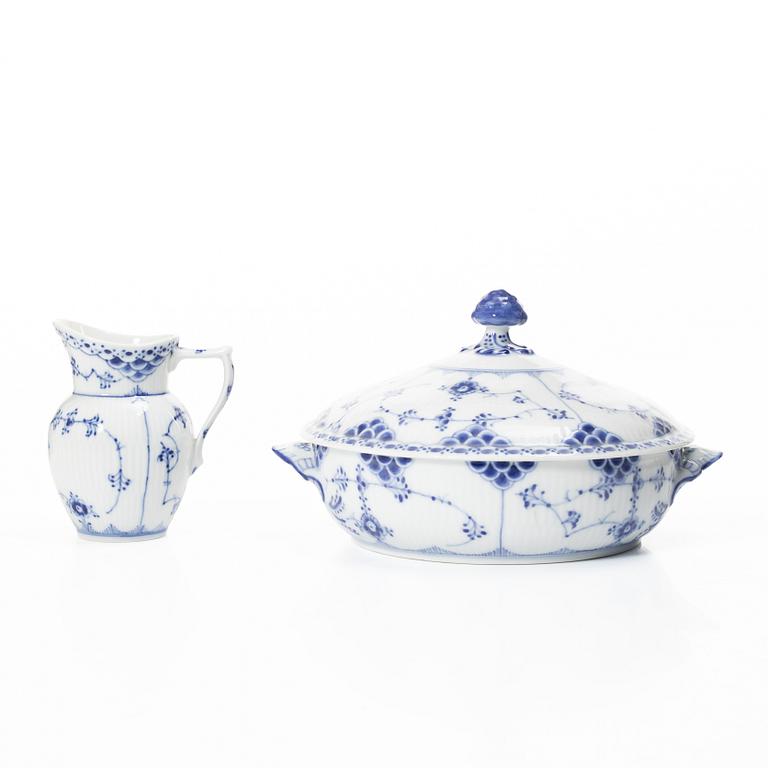 Royal Copenhagen, servisdelar, 6 st, "Musselmalet", Danmark.