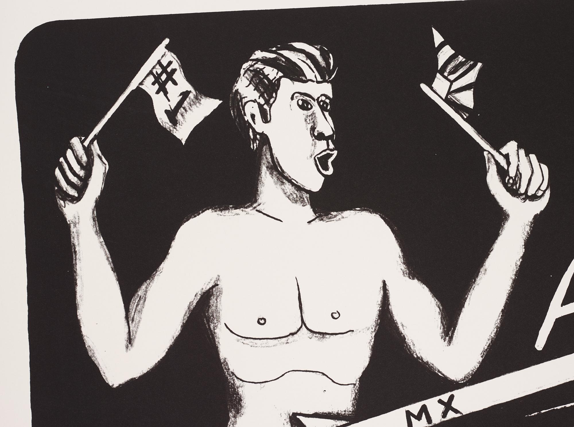 Jonathan Borofsky, serigrafi, signerad och numrerad 47/53.