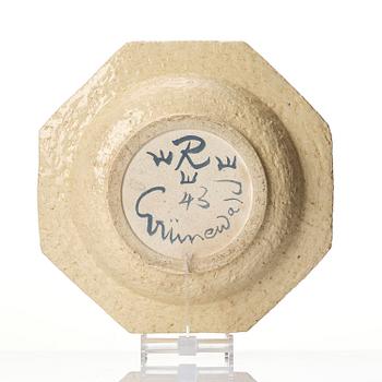 Isaac Grünewald, a chamotte stoneware bowl, Rörstrand, 1943.