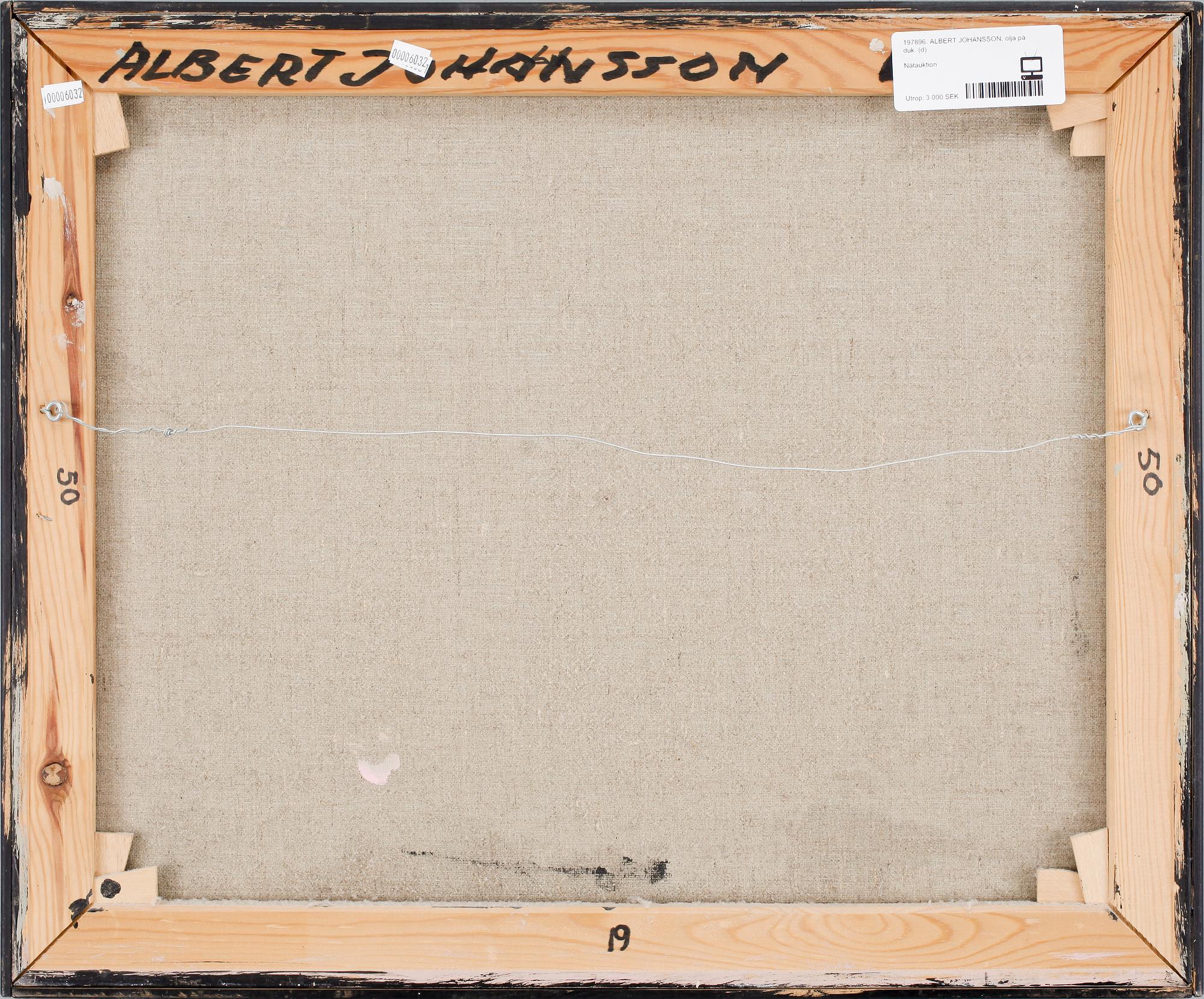 ALBERT JOHANSSON, olja på duk.