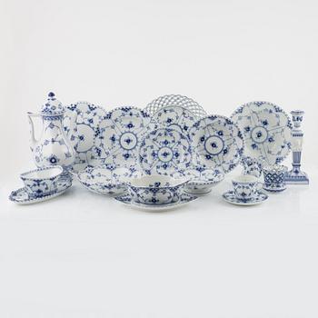 An 59-piece 'Musselmalet' porcelain service, Royal Copenhagen, Denmark.