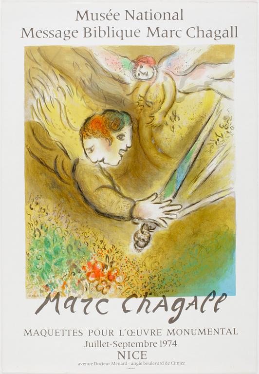 MARC CHAGALL, färglitografiska affischer, 3 st.