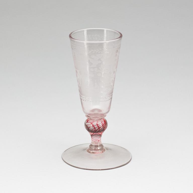 POKALGLAS. Böhmen, 1700-tal.