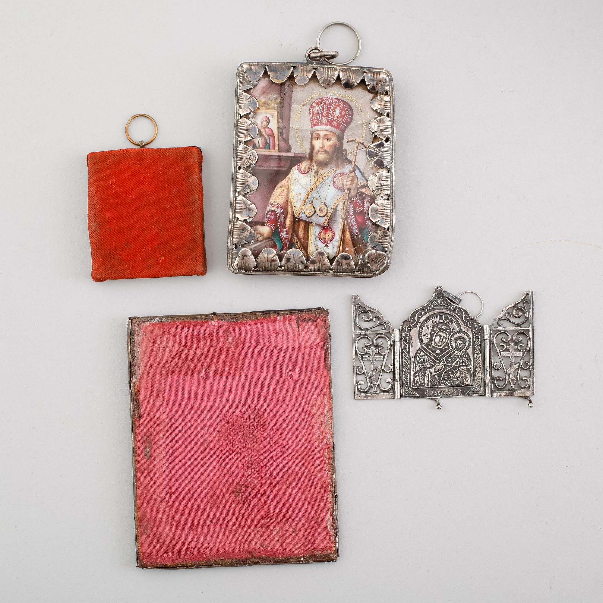 RESEIKONER, 4 st, silver, Ryssland, 1800-tal.
