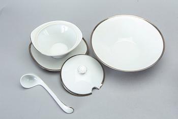 MATSERVIS, 61 delar, porslin, Hutschenreuther Hohenberg, 1900-talets mitt.