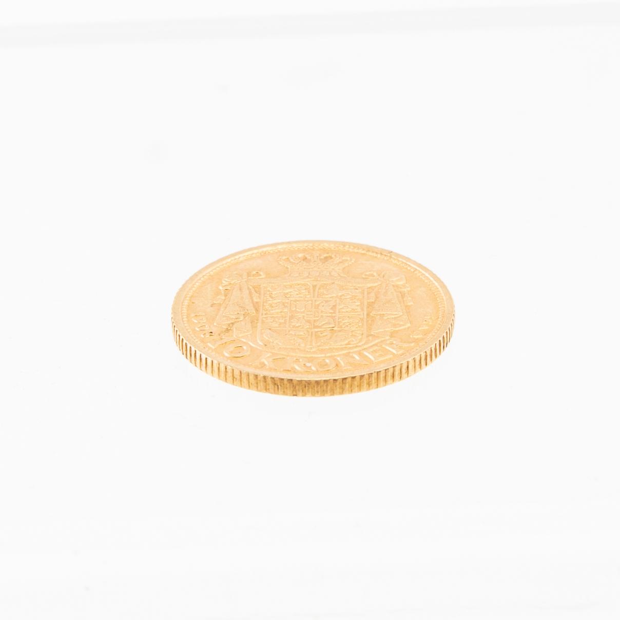 Gold coin 10 kroner 1908 Denmark Frederik VIII.