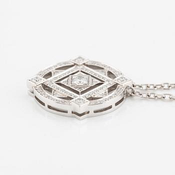 Cartier hängsmycke "Inde Mystérieuse" 18K vitguld med runda briljantslipade diamanter.