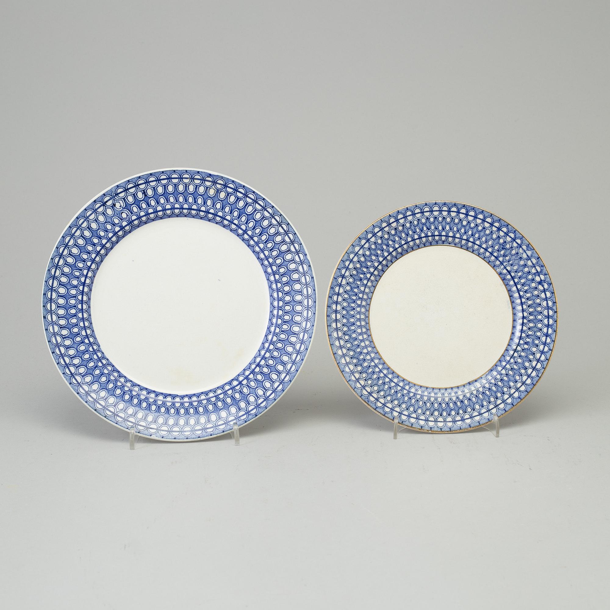 SERVISDELAR, 51 delar, flintgods, "Washington", Rörstrand, 1900-talets början.