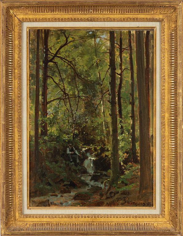 François Louis Français, Fisherman by the Stream.