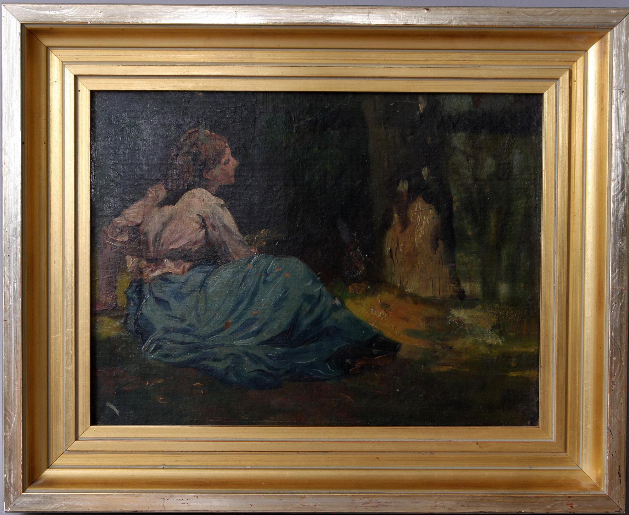 OKÄND KONSTNÄR, olja på duk, trol. Frankrike 1800-tal.