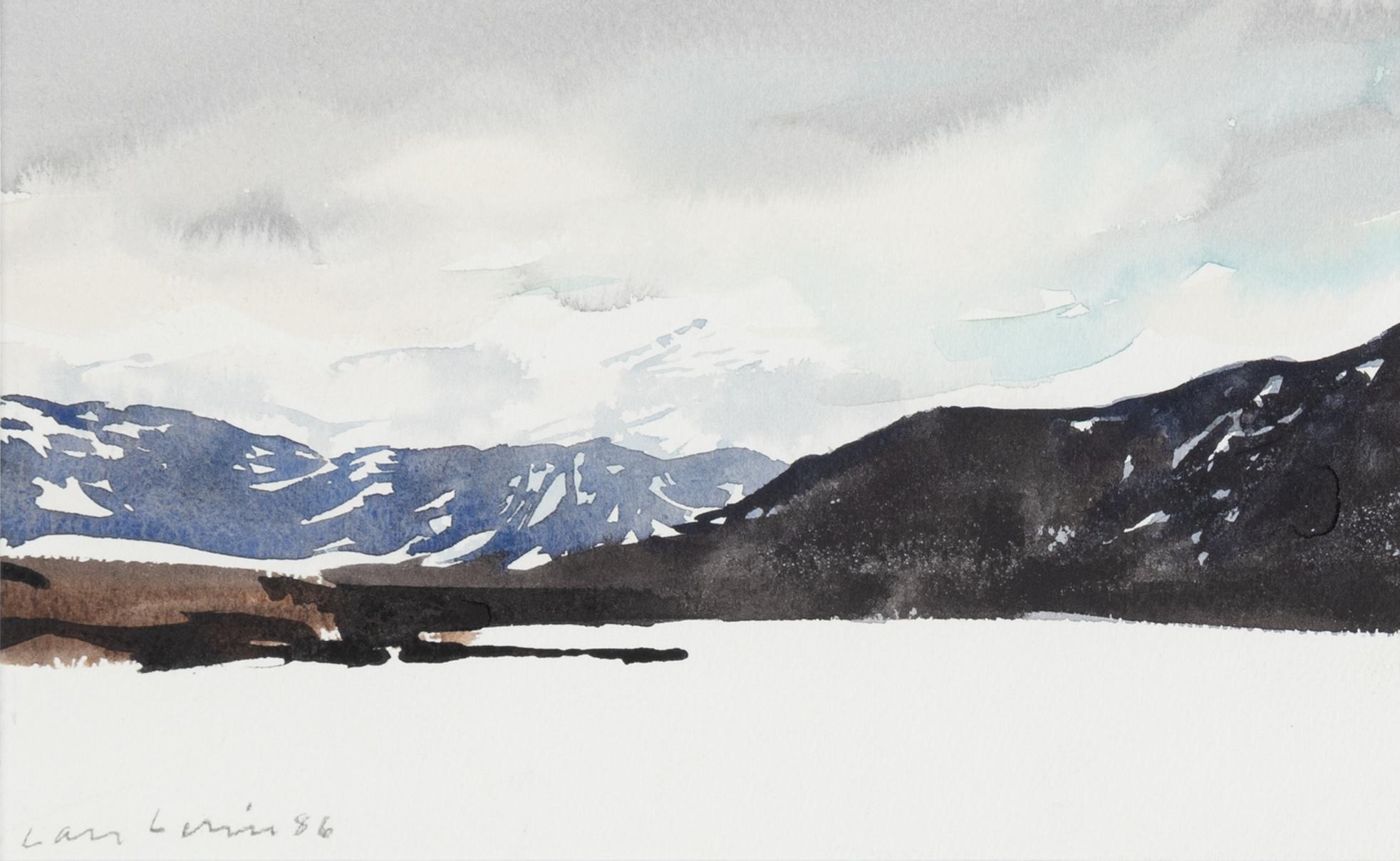 Lars Lerin, watercolor, signed and dated -86.