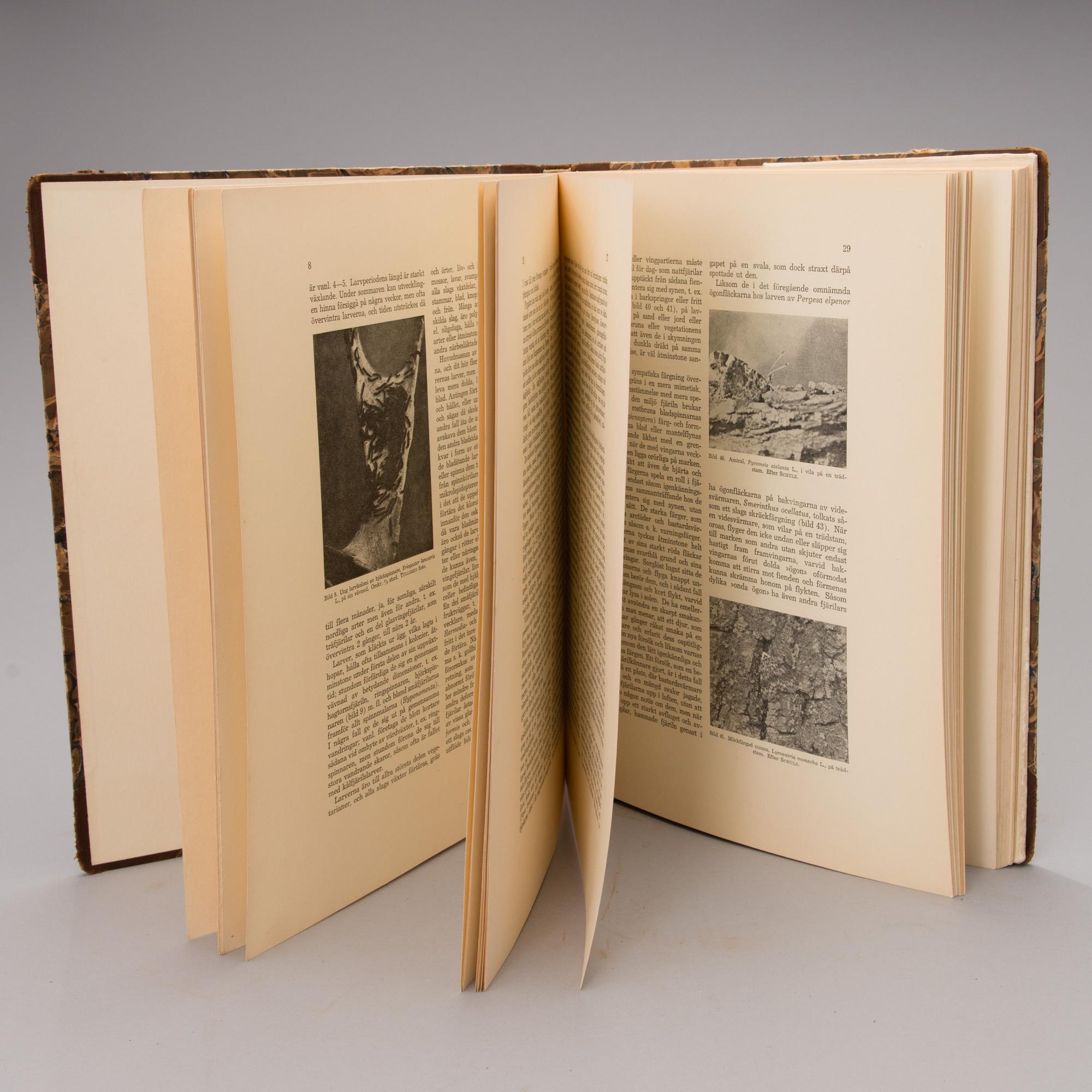 BOOKS "Svenska fjärilar", vol I-III, F. Nordström, E. Wahlgren et al., Nordisk Familjebok, Stockholm.