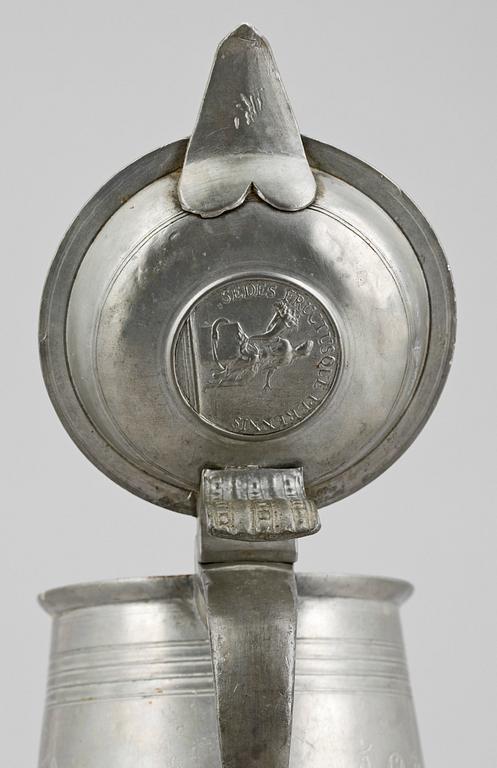 STOP, tenn, Sverige, 1800-talets första hälft. Otydl mästarstämplar.